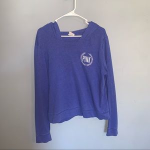 VS PINK Blue Hooded Sweatshirt Size Large